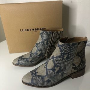 NEW Lucky Brand Chinchilla LK-LENREE ankle Booties